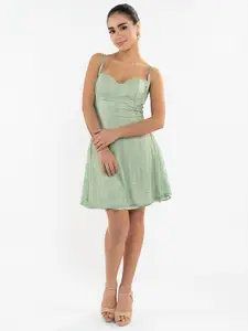 Stylecast X Hersheinbox Lace Detail Shoulder Straps A-Line Mini Dress