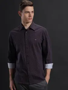 Aldeno Comfort Micro Ditsy Printed Spread Collar Casual Shirt
