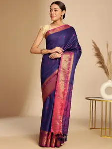 Anouk Rustic Ethnic Woven Design Zari Art Silk Banarasi Saree