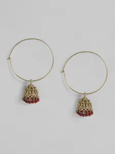 Sangria Gold-Plated Circular Hoop Earrings