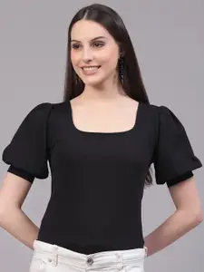 Style Quotient Square Neck Puff Sleeve Top