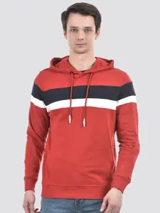 Numero Uno Colourblocked Hooded Cotton Sweatshirt