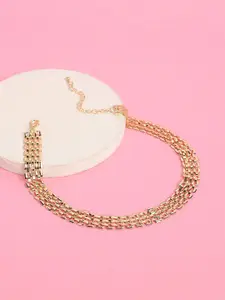 DressBerry Gold-Plated Statement Necklace