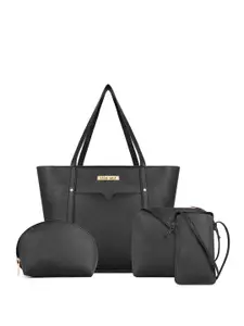 LEGAL BRIBE Set Of 4 Textured Structured Handbags
