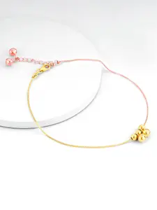 GIVA Set Of 2 925 Sterling Silver Rose Gold-Plated Anklets