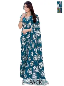 ANAND SAREES Floral Poly Georgette Saree