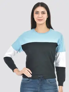 Numero Uno Colourblocked Pullover Sweatshirt