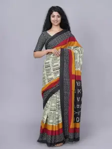 JALTHER Ethnic Motifs Block Print Saree