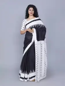 JALTHER Ethnic Motifs Block Print Saree
