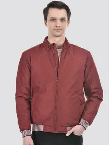 Numero Uno Mock Collar Long Sleeves Lightweight Bomber Jacket