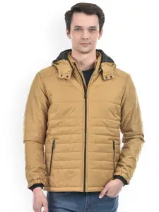 Numero Uno Mock Collar Lightweight Padded Jacket With Detachable Hood