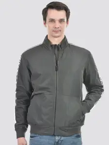 Numero Uno Mock Collar Lightweight Bomber Jacket
