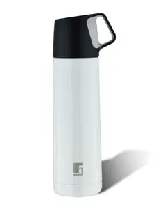 BERGNER White & Black Stainless Steel Flask Water Bottle 500ml