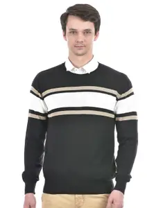 Numero Uno Striped Long Sleeves Cotton Pullover Sweater
