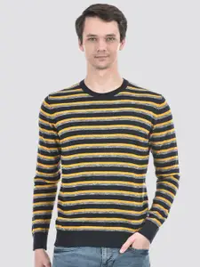 Numero Uno Striped Ribbed Acrylic Pullover