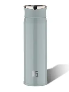 BERGNER Grey & Silver-Toned Stainless Steel Flask Water Bottle 450ml