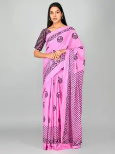 KIAARON Block Print Saree