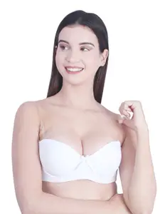 BRACHY Medium Coverage Underwired Heavily Padded Balconette Bra With All Day Comfort