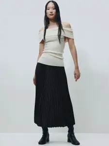 H&M Pleated Midi Skirt