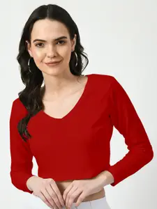 Dream Beauty Fashion V-Neck Long Sleeves Crop Top