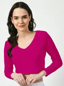 Dream Beauty Fashion V-Neck Long Sleeves Crop Top