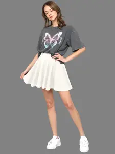 BAESD A-Line Skirt With Attached Shorts