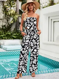 StyleCast Printed Off Shoulder Neck Top & Flared Palazzos Co-Ords