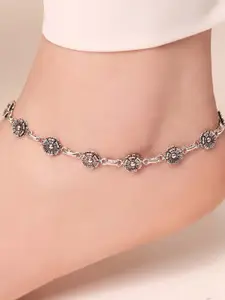 Zavya Silver-Plated 92.5 Sterling Silver Anklet