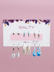 SALTY Set Of 6 Contemporary Hoop Earrings