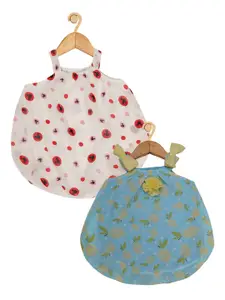 Creative Kids Infant Girls Pack of 2 Printed Shoulder Straps A-Line Dresses