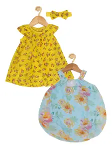 Creative Kids Infant Pack of 2 Printed Romper Dresses