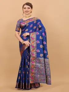 HIRAPARA ENTERPRICE Woven Design Zari Pure Silk Banarasi Saree