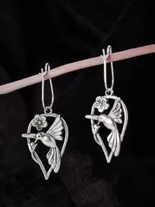 ATIBELLE Silver Plated Contemporary Drop Earrings