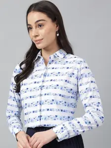 Hancock Comfort Fit Floral Printed Pure Cotton Formal shirt