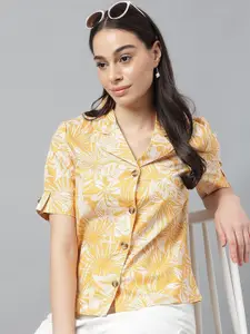Hancock Comfort Fit Floral Printed Pure Cotton Casual Shirt