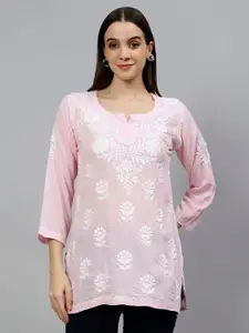 Seva Chikan Lucknowi Chikankari Modal Straight Kurti