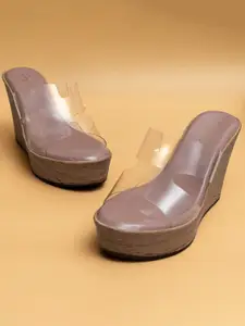 Dapper Feet-Fancy Nancy Open Toe Wedge Heels