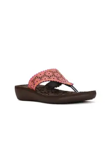 Bata Textured Open Toe Flats