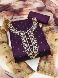 MANVAA Ethnic Motifs Woven Design Unstitched Dress Material