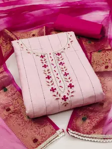 MANVAA Floral Woven Design Unstitched Dress Material