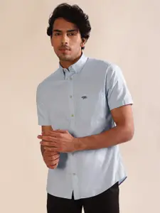 Andamen Premium Men Solid Patch Pocket Opaque Casual Shirt