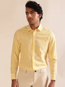 Andamen Premium Men Slim Fit Vertical Stripes Opaque Casual Shirt