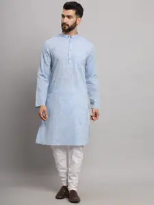 Latest Chikan Garments Mandarin Collar Long Sleeves Straight Kurta
