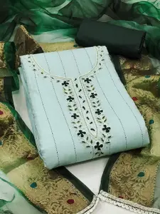 MANVAA Floral Woven Design Unstitched Dress Material