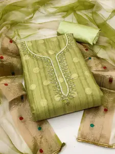 MANVAA Floral Woven Design Unstitched Dress Material