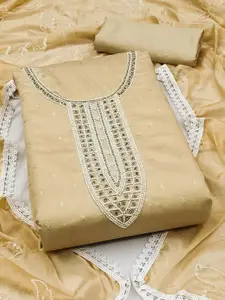 MANVAA Embellished Unstitched Dress Material