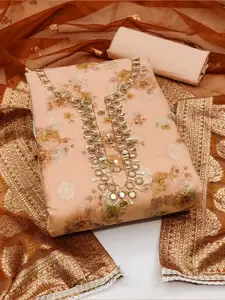 MANVAA Embellished Unstitched Dress Material