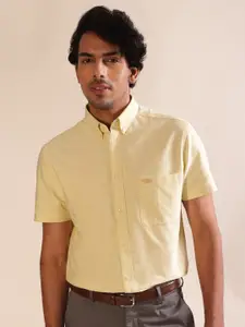 Andamen Premium Men Solid Patch Pocket Opaque Casual Shirt
