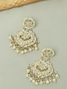 OOMPH Kundan Studded & Beaded Floral Chandbalis