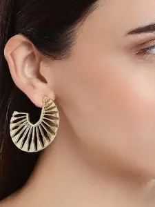 OOMPH Gold-Plated Contemporary Half Hoop Earrings
